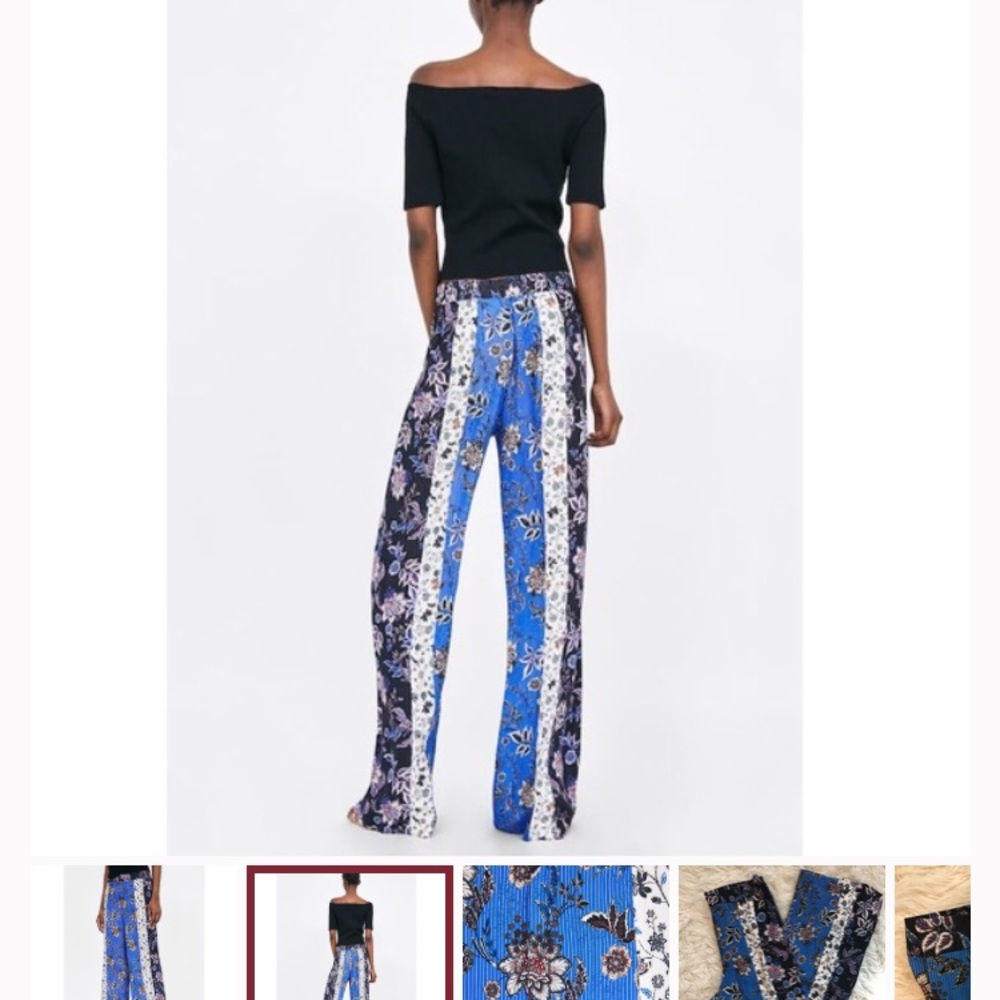 Zara Patchwork Print Pants - image 4